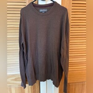Eddie Bauer Men's Chocolate Crewneck Sweater size large